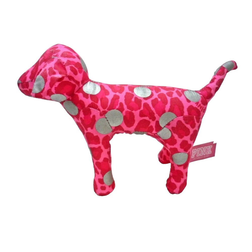 Victorias Secret Pink Mini Dog Pink Camo Silver Spots Dots 04 11 VS Collectible